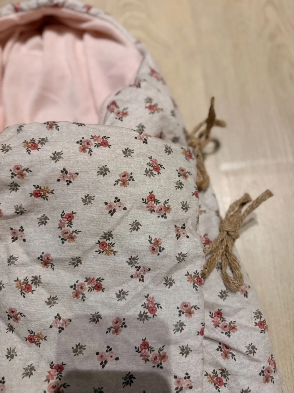 Floral Hooded Baby Sleeping Bag in Pink